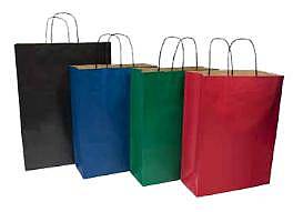 coloured paper carrier bags