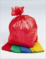 coloured polythene sacks