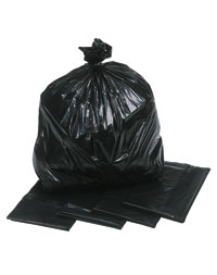 Picture of a black polythene refuse sack