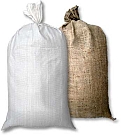 Photo of hessian and polypropylene sandbags