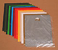 Photo of coloured polythene carrier bags