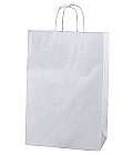 White paper carrier with twisted paper handle