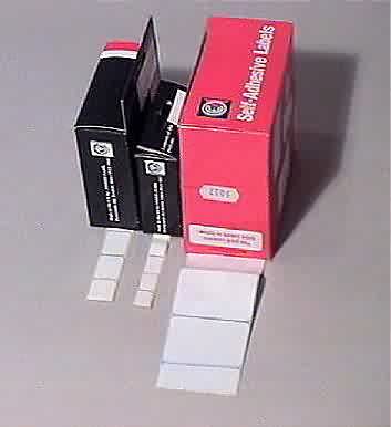 white adhesive labels