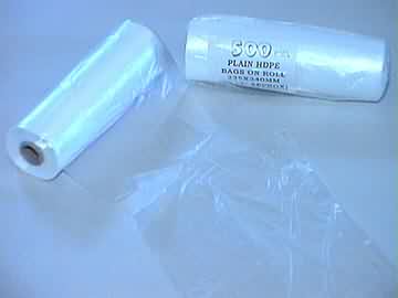 Photo of poly bags on a roll