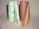 Picture of brown kraft wrapping paper on rolls